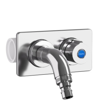 AZ206PPR暗装洗衣机龙头DN25（白）（加高型）（不锈钢面板）