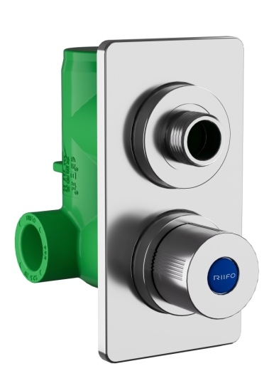 AZ107PPR三通暗装瓷芯角阀DN20（绿）（加高型）